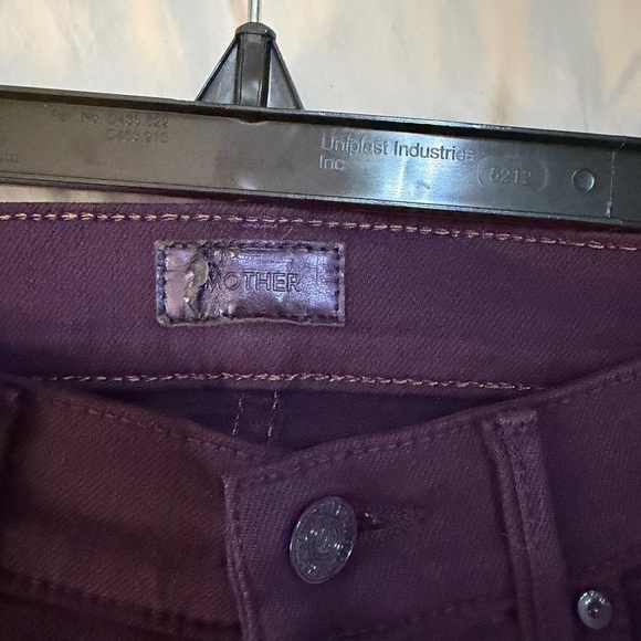 Mother High Waist Rascal Ankle Fray in Blackberry Cordial Purple Denim - Picture 6 of 9